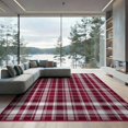 thumbnail image 2 of ODIKA 8'x10' Washable Area Rug Plaid Centered Gingham Tartan Motif Balanced Festive Layout Striped for Living Room, Under Sectional, Family , Durable, Non-Slip, 2 of 5