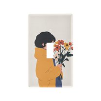 Yayeee Toggle Light Switch Wall Plate 1-Gang 4.5"x2.7" Home Decorative Outlet Cover, Cartoon Flowers