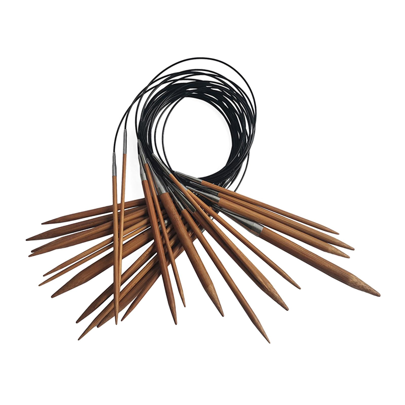 GUOOL Bamboo Circular Knitting Needle Set,31.5-inch Length for Handmade DIY Weave Yarn , Size 2.75/3.25/3.5/3.75/4.0/4.5/5.0/5.5/6.0/7.0/8.0/9.0/10mm