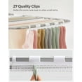 thumbnail image 3 of SONGMICS Clothes Drying Rack Foldable 2-Level Laundry Drying Rack with Height-Adjustable Wings Free-Standing 33 Drying Rails Sock Clips Silver and White, 3 of 10