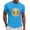 Blue, variant on IWRICH Men's Disco Graphic Printed Crew Neck T Shirts Short Sleeve Casual Tees Mardi Gras Tops Yellow XL