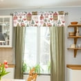 thumbnail image 3 of Yayeee Kitchen Valance Rod Pocket 54" x 18" Living Room Window Curtain, Brown Nordic Christmas House, 3 of 6