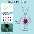 thumbnail image 6 of FJ Heart Angel Wings Necklace 925 Sterling Silver Love Heart Amethyst Pendant February Birthstone Jewelry Gifts for Women, 6 of 6