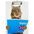 thumbnail image 2 of FMSHPON Funny Cat English Book Clipboard Hardboard Wood Nursing Clip Board and Pull for Standard A4 Letter 13x9 inches, 2 of 7