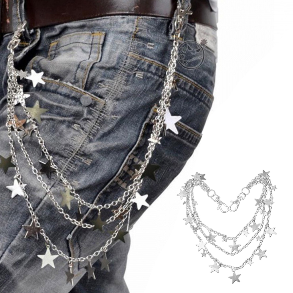 Punk Style Hip Hop Multilayer Star Pants Chain Waist Chain  display picture 3