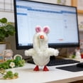 thumbnail image 5 of 7 Inch Desk Goose Outfits, Fluffy Rabbit Cartoon Costume, Adorable Animal Accessory For Office Desk Goose Display (A#1), 5 of 7