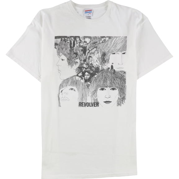 Junk Food Mens Revolver Graphic T-Shirt, White, Small