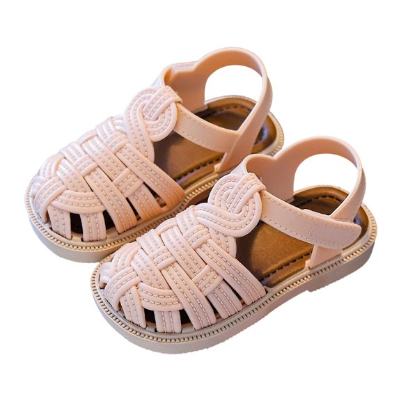 Toddler Girl Gladiator Strappy Sandals Kids Summer Open Toe Adjustable Ankle Strap Outfoor Lightweight Soft Sole Flat Shoes Pink 5 Toddler