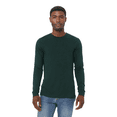 thumbnail image 2 of BELLA + CANVAS Men Long Sleeve T-Shirt, Crew Neck Printable blank Tee, Emerald Triblend, 6-Pack, L, 2 of 6
