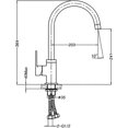 Single Handle High Arc Kitchen Faucet, Commercial Single Hole Kitchen