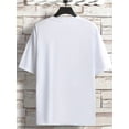 thumbnail image 2 of Plus Size Men's T-Shirt with Trendy Graphic Print - Casual Streetwear, Round Neck Short Sleeve Top for Spring/Summer/Fall, PLUS SIZE, 2 of 9