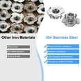 thumbnail image 5 of Uxcell 20-Pack 1/4-UNC T-nut, 6/16" Barrel Length Stainless Steel 4-Pronged Tee Nut Threaded Insert Corrosion Resistant Fasteners, 5 of 7