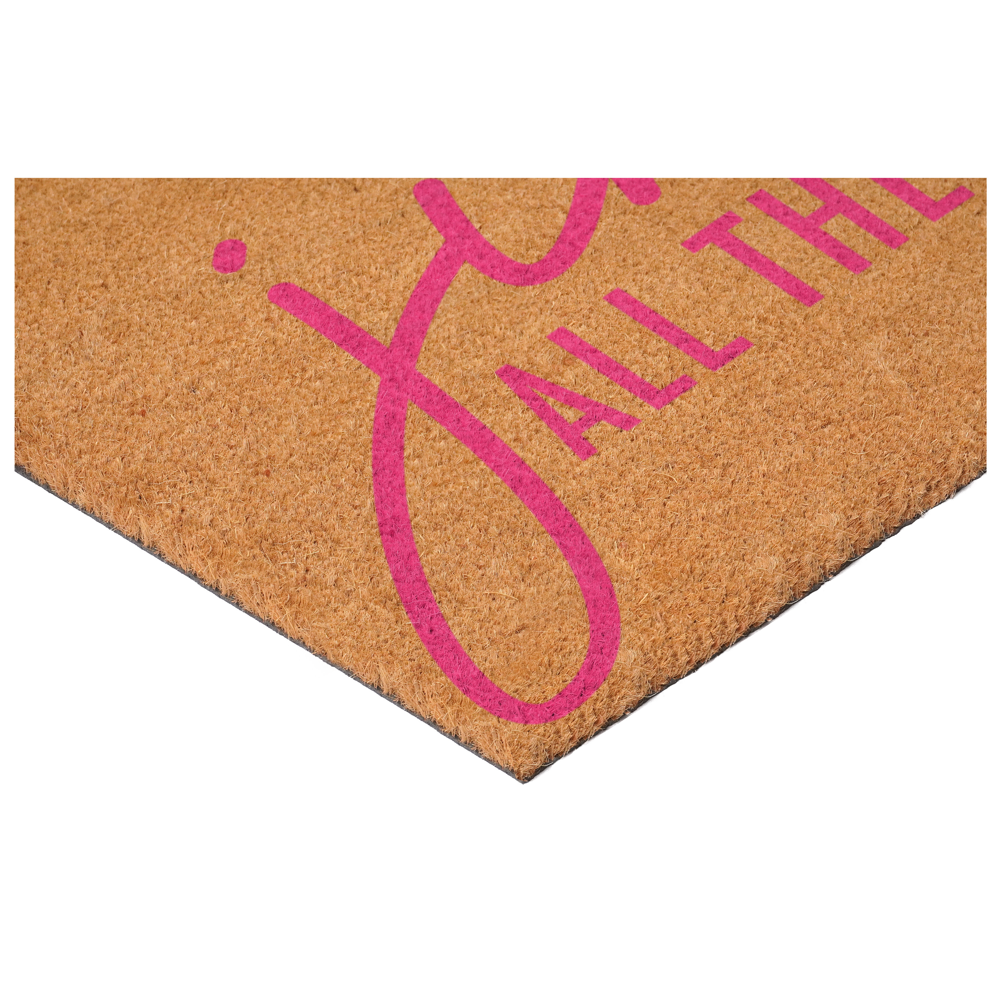 Pink Jingle All the Way Doormat 17" x 29"