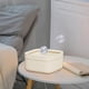thumbnail image 5 of Papelera Pequeña De Plástico Beige Con Diseño De Anillo De Presión, Base Antideslizante Para Evitar Derrames, Ideal Para Escritorios De Oficina, Dormitorios Y Cocinas.,Vsgery, 5 of 6