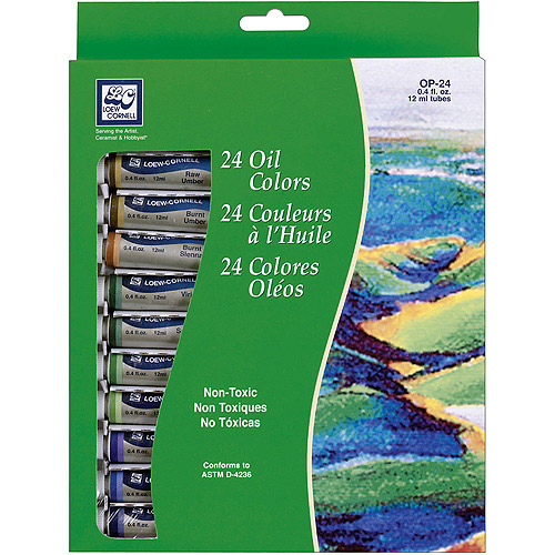 Oil Paint 12ml 24/pkg, Assorted Colors