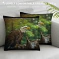 thumbnail image 3 of Orinice Bald Eagle Forest Graphic Decorative Cushion Throw Pillow Cover for Home Living Room Sofa - High-quality Square 1PC 24x24in, 3 of 5