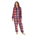 thumbnail image 4 of joogoo Orange Checkered Unisex Adults Onesies Pajamas Jumpsuits L, 4 of 7