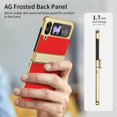 thumbnail image 3 of ELEHOLD Case for Samsung Galaxy Z Flip 3, Shockproof Hard PC Frosted Back Case with Hinge Protection & Built-in Screen Protector,Red, 3 of 9