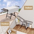 thumbnail image 5 of Heavy Duty Clothes Drying Rack Foldable with Wheels, 71'' Extra-Thick Metal Laundry Dryer Stand, 27 Rods Free-Standing for Indoor/Outdoor Windproof Use, 5 of 6