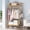 Natural - 31.5 in, variant on Bamboo Clothing Garment Rack 2 Tier Storage Shelf Coat Clothes Hanging Rack, Portable Wardrobe Closet Organizer With Top Shelf, Shoe Storage Shelves for Bedroom (Natural - 31.5 in)