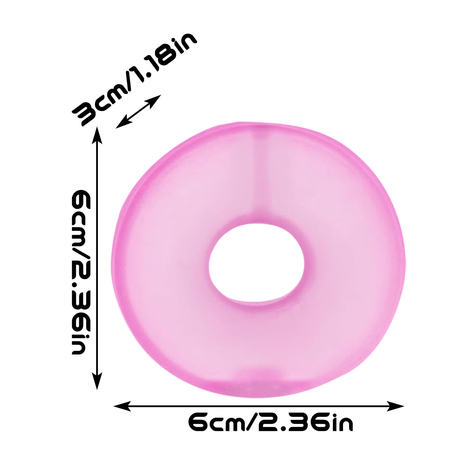 Clear Squishy Donut, 3Pcs Squishy Stress Relief Dolls, Silicone Sensory Fidget Dolls, Hand Pinching Decompression Dolls for Anxiety Relaxation, Crystal Clear Slow Rising Stress Reliever