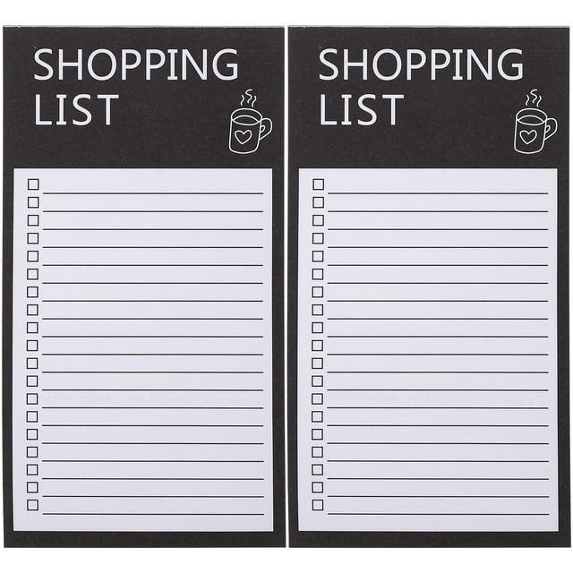2 libros de planificación de listas de compras, bloc de notas práctico para la lista de compras, bloc de notas para la lista de compras del refrigerador