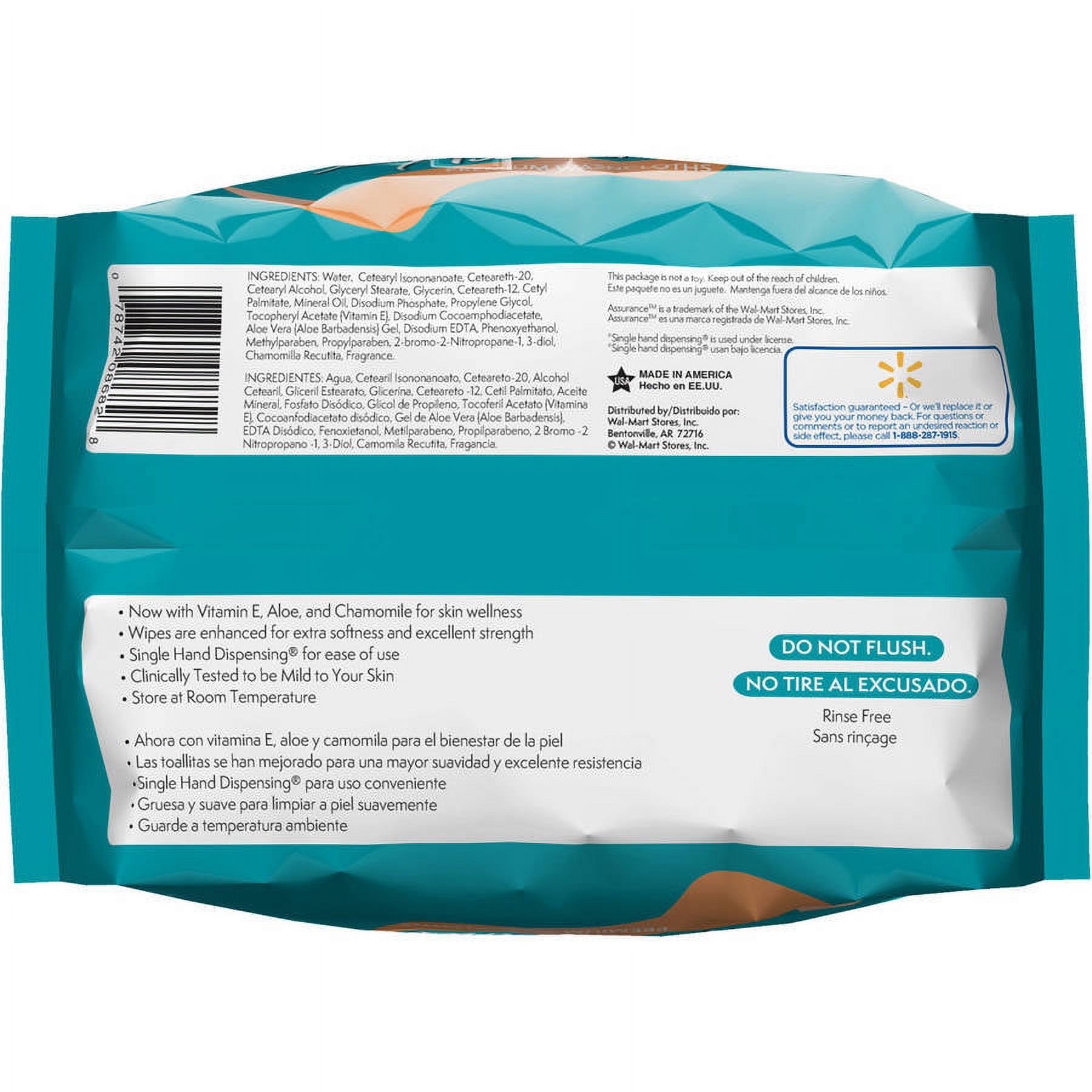 Assurance Premium Pre-Moistened Disposable Washcloths, Extra Large, 48 Ct - image 3 of 5