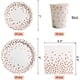 thumbnail image 3 of Juego de 175 piezas de suministros dorados para fiestas, vajilla de papel desechable, sirve 25 platos de papel con puntos dorados, servilletas, vasos, juegos para bodas, despedidas de soltera, baby, 3 of 6