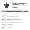 thumbnail image 2 of Fuel Tank Cap - Compatible with 1972 - 1976 Lincoln Mark IV 7.5L V8 - Motorad, 2 of 2