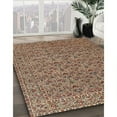 thumbnail image 2 of Ahgly Company Indoor Square Traditional Dark Sienna Brown Persian Area Rugs, 6' Square, 2 of 6