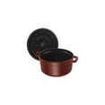 thumbnail image 4 of Staub Cast Iron 5.5-qt Round Cocotte - Grenadine, 4 of 11