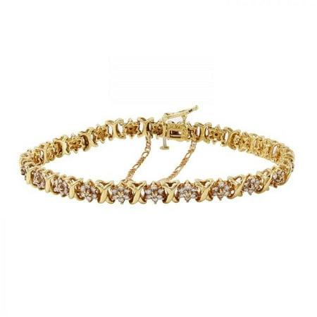 Foreli 2CTW Diamond 10k Yellow Gold Bracelet W Cert