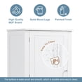 thumbnail image 5 of EUROCO 61.4'' Tall Bathroom Storage Cabinet, MDF Board Floor Storage Cabinet with Door, 2 Drawers and Adjustable Shelf, Freestanding Cabinet with Painted Finish for Bathroom, Living Room, White, 5 of 8
