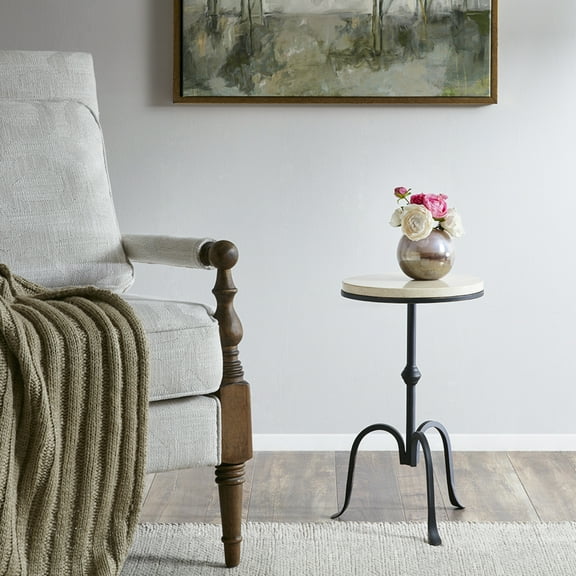Gaberial Round Marble Accent Table