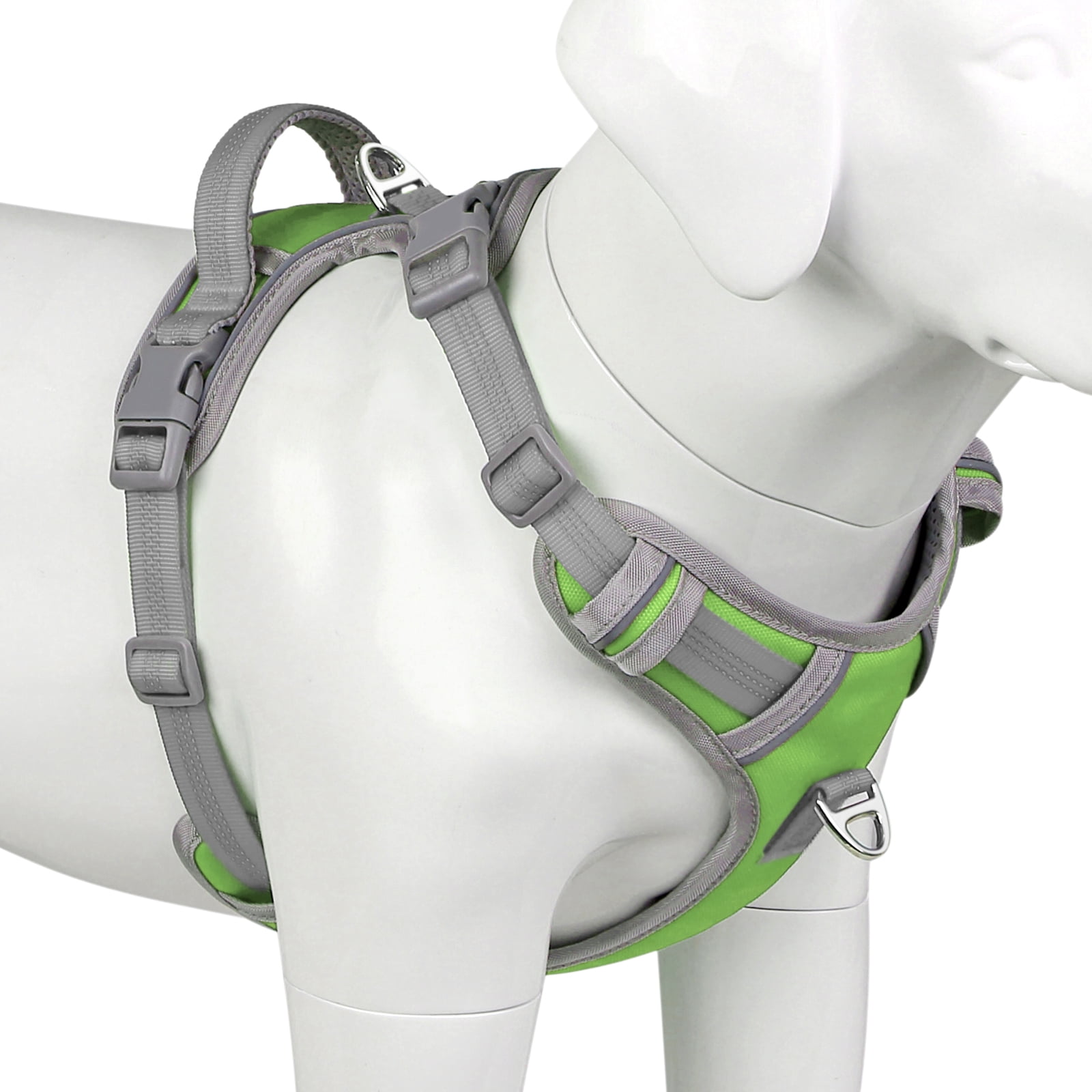 Plutus Pet No Pull Dog Harness, Release At Neck, Reflective Adjustable Dog Vest Harness, Easy Control Handle for Walking, for Small Medium Large Dogs, Green, M