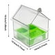 thumbnail image 3 of Comedero para pájaros con lavabo de baño, diseño transparente, estilo techo para uso en exteriores, fácil de limpiar, material duradero para pájaros pequeños como pinzones y colibríes., 3 of 7