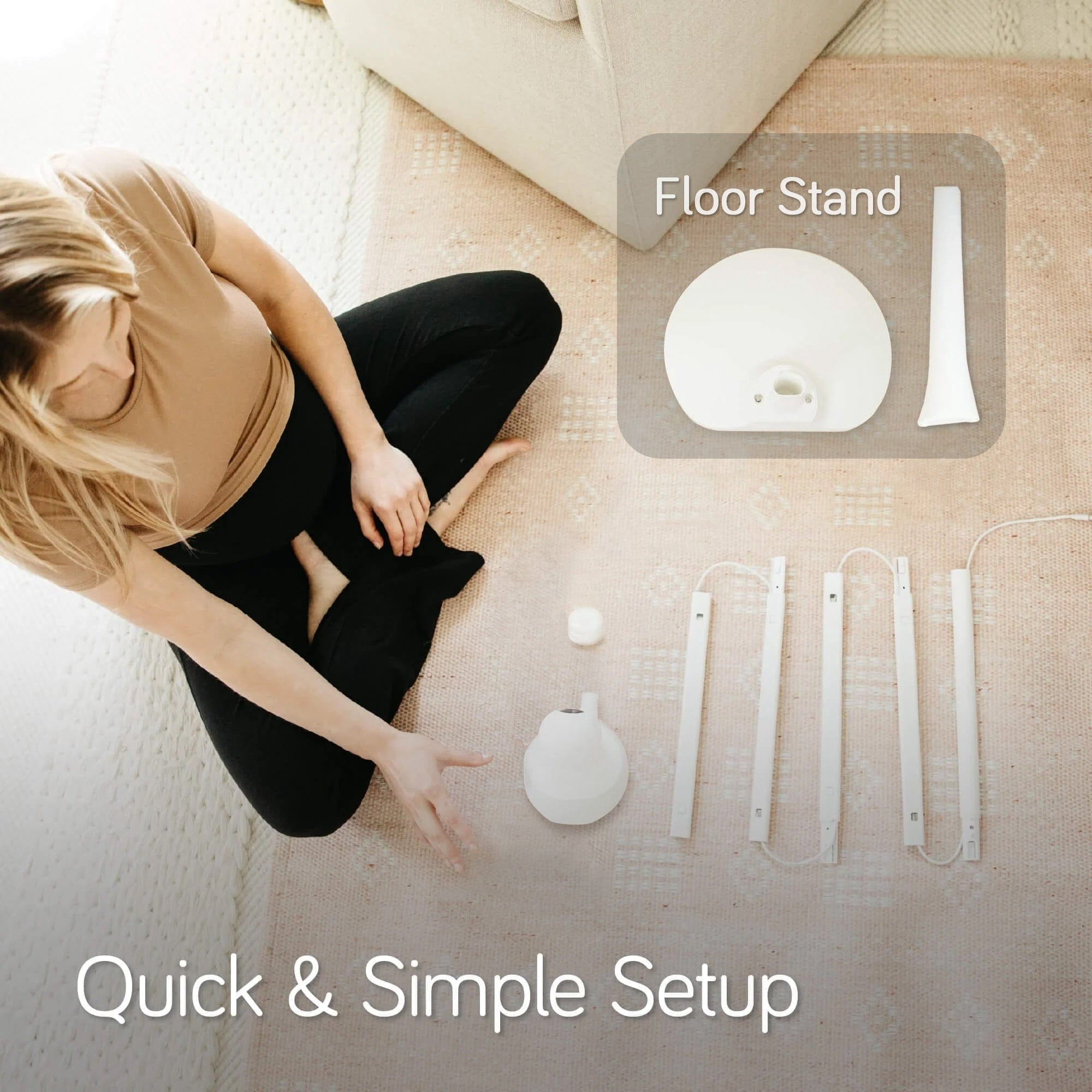 Nanobebe Smart Baby Monitor with Sensor-Free Breathing Motion Detection, HD Night Vision, Two-Way Talk, Sound Machine
