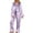 Purple, variant on Cute Pajama Sets for Women Silk Satin Button Solid Color Print Long Sleeve Top And Pant Pj Set Sleepwear Soft 2 Piece Outfits Loungewear Sets Blue L