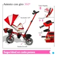 thumbnail image 4 of The Baby Shop Triciclo Infantil Rojo Evolutivo Carriola Para Bebé 3 En 1 Tr-996, 4 of 4