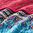 thumbnail image 6 of Boho Quilt Queen Size Rose Red Bohemian Lightweight Microfiber Bed Decor Bedspread for All Season 96"x90", 6 of 6