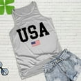 thumbnail image 5 of KBZDBZC Tank Tops for Women Women's Summer Round Neck Independence Day Usa Flag Printed Sleeveless T Shirt Loose Tank Top Oversized Tshirts for Women Workout Tops (Gray1,XXL), 5 of 5