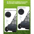 thumbnail image 5 of 21-In Manual Push Lawn Sweeper with 3.5 Cu. Ft. Hopper Bag, Adjustable Height and Foldable Storage, 5 of 7