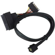 50CM HD SFF-8643 to SFF-8639 Cable, HD Mini-SAS to U.2 NVMe SSD Cable, 12Gbps Internal Mini SAS HD Cable, High Speed