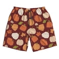 thumbnail image 2 of Honeii's Happy Thanksgiving Day Print Men's Casual Shorts with Drawstring，Swim Trunks Quick Dry Beach Shorts, 2 of 5