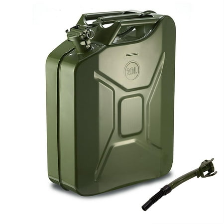 Ktaxon Portable 20 Liter Steel Metal Gas Gasoline Diesel Petrol Oil Fuel Jerry Cans Caddy Tank (Best Rated Gasoline Brand)