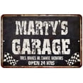 thumbnail image 1 of MARTY'S Garage Black Grunge Sign 8x12 Decor Gift 208120005205, 1 of 1