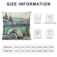 thumbnail image 5 of SHANXI Pattern Truck Wooden Flower Artistic Botanical Purple Green Velvet Comfortable Decorative Couch Bedroom Sofa Zipper 24x24in, 5 of 5