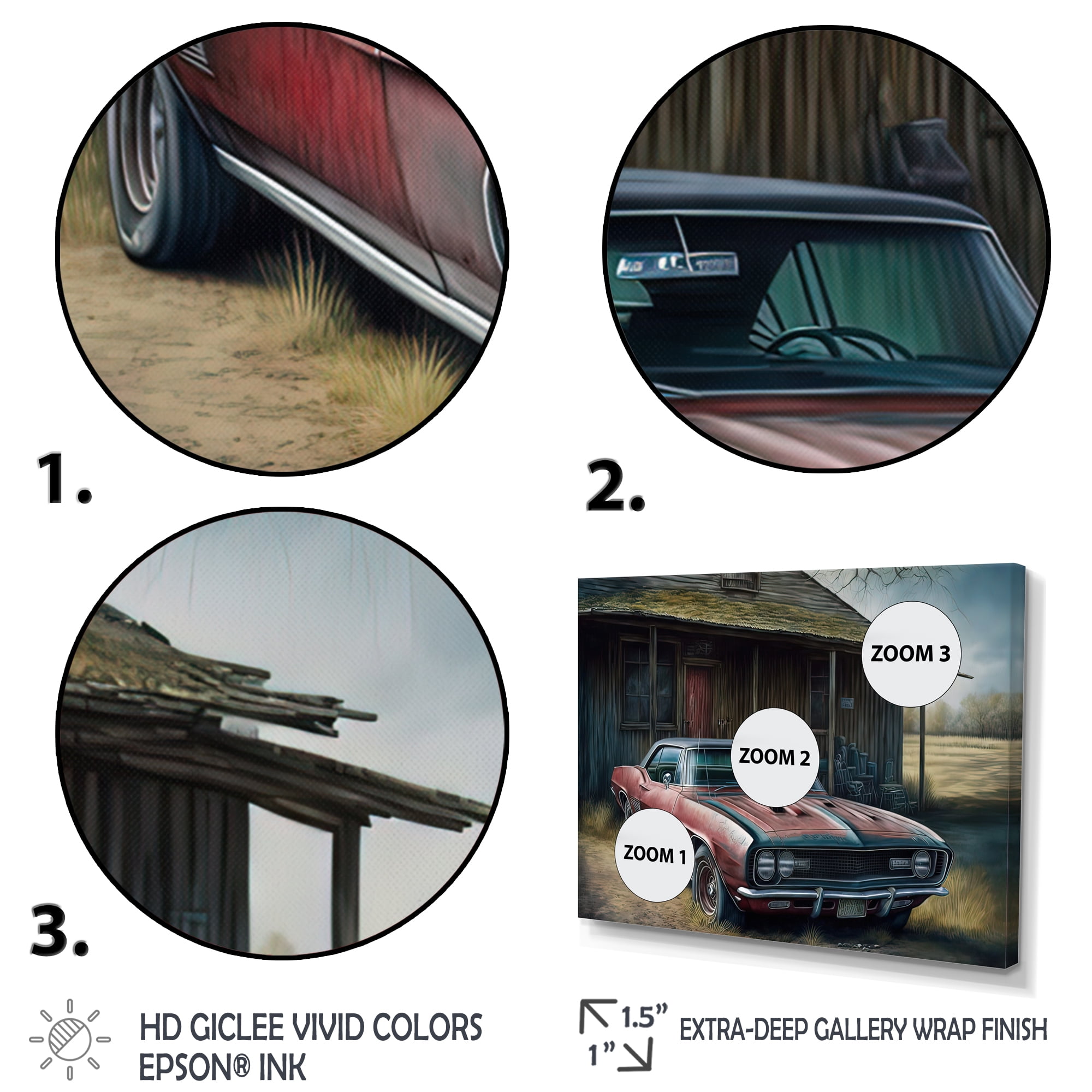 Designart Camero In Barn III Canvas Wall Art