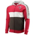 thumbnail image 2 of Men's Starter Red/Pewter Tampa Bay Buccaneers Playoffs Color Block Full-Zip Hoodie, 2 of 5