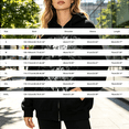 thumbnail image 3 of BODOA0 Women's Skull Graphic Zip Up Hoodie Oversized Full Zip Sweatshirt with Long Sleeves Hood and Side Pockets Fall Casual Soft Cozy Streetwear Jacket Black L, 3 of 9